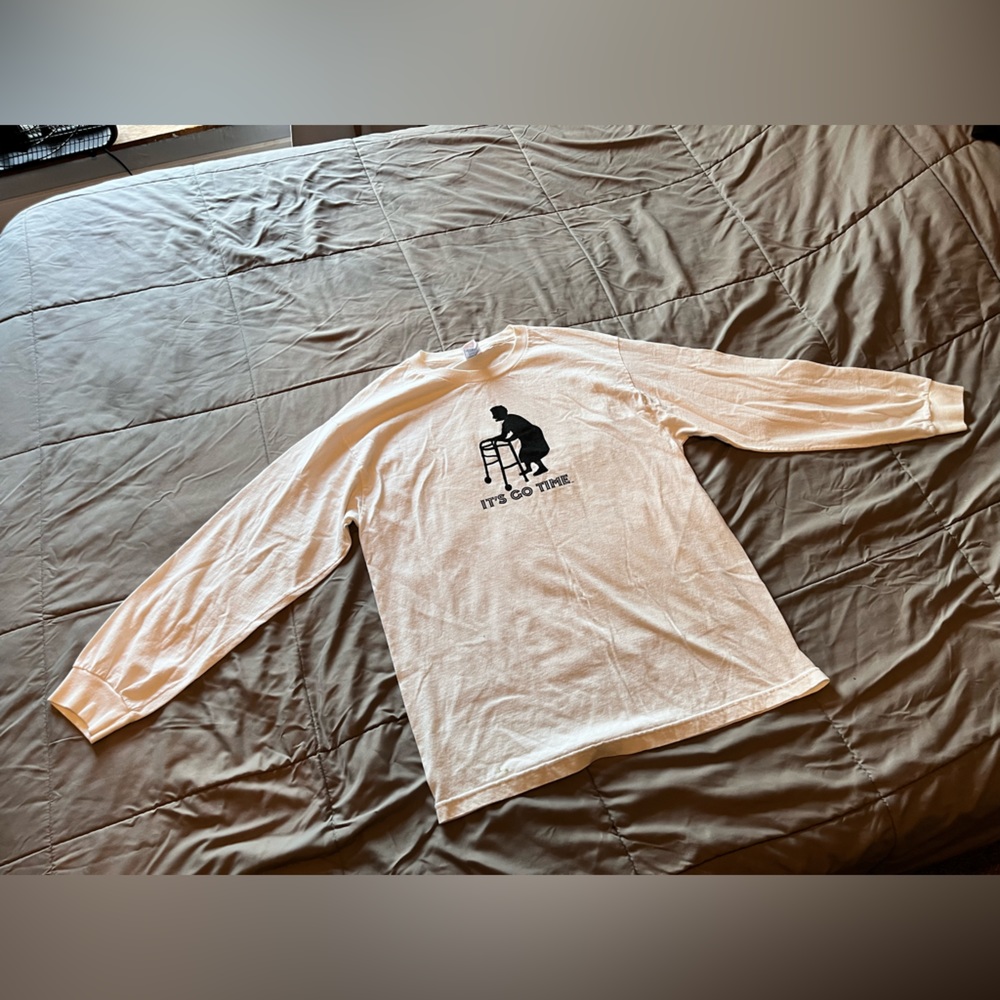 Men’s White Long Sleeve Graphic Shirt